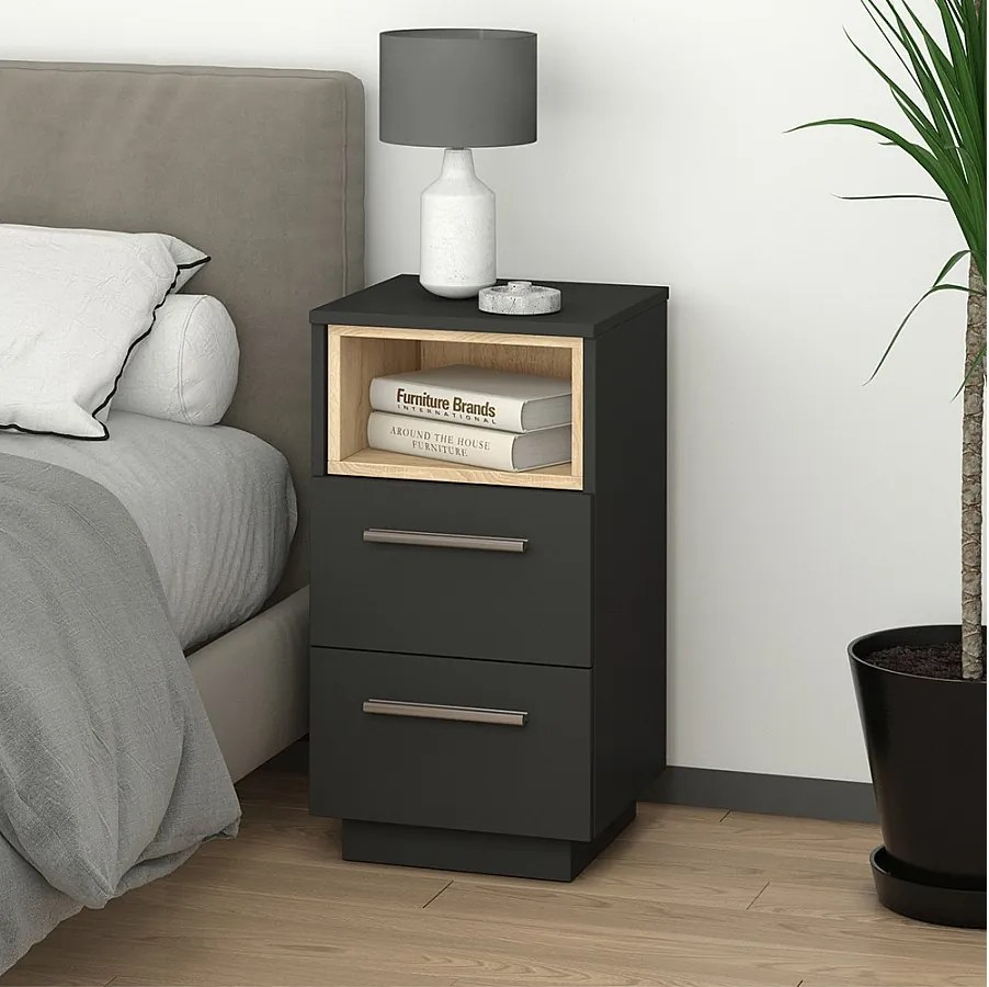 Stolik nocny antracyt 36x36x68 beatrice