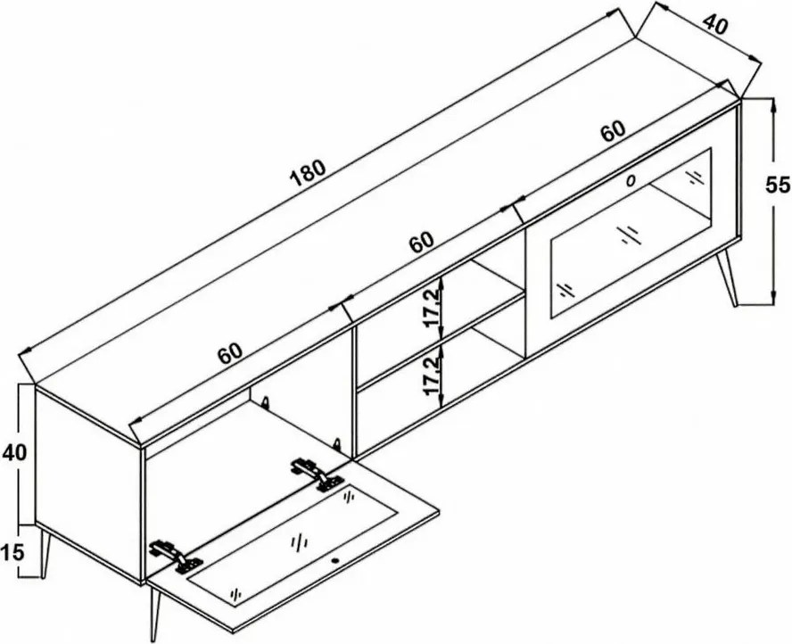 Stolik pod telewizor Hazeran Oak