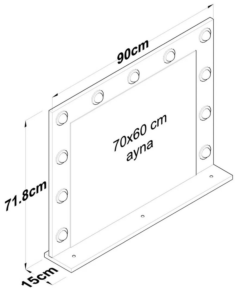 Dekoracyjne lustro Ella White