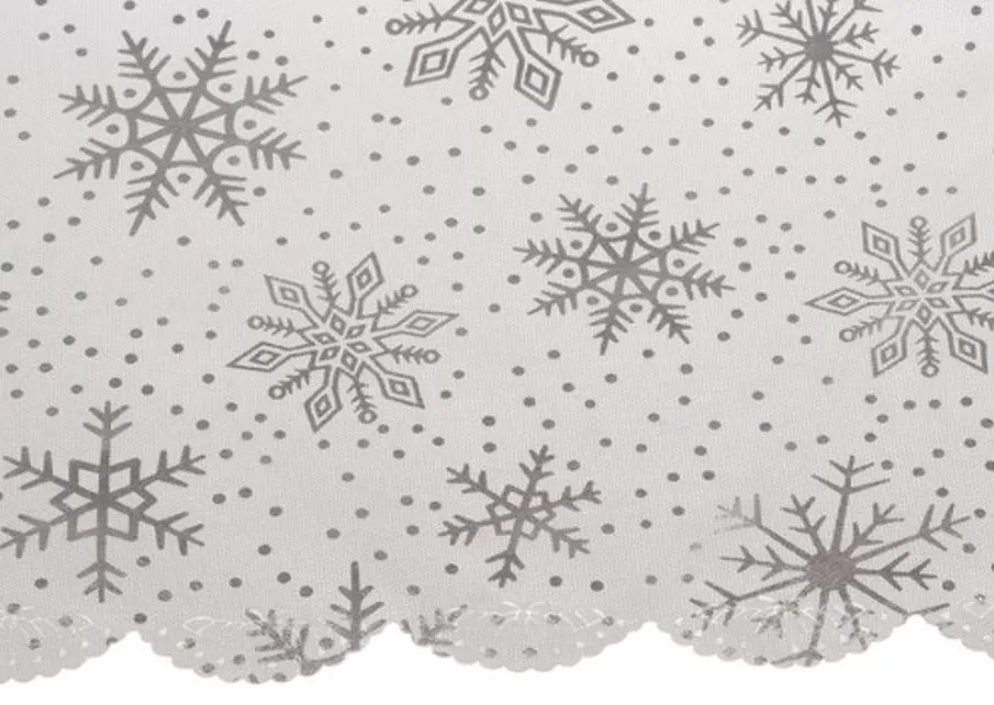 Świąteczny obrus SILVER STAR 140x220 cm, biały