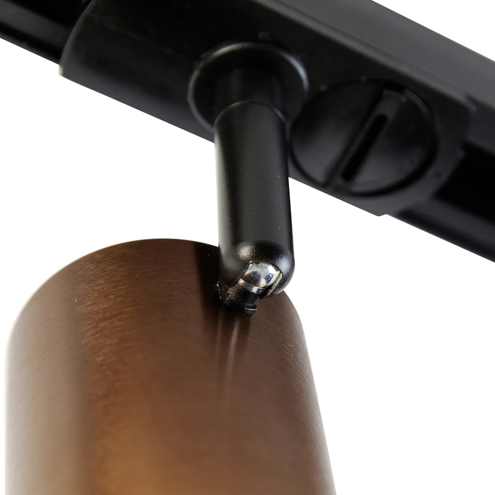 Nowoczesny reflektor szynowy jednofazowy ciemny brąz - Jeana