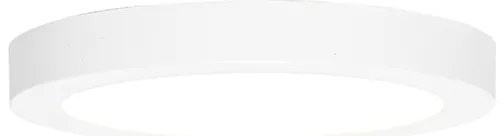 Zewnetrzna Reflektor natynkowy lub wpuszczany biały 18 cm z diodą LED 3-stopniowy ściemniacz do ciepłego światła z przełącznikiem DIP - Trans Nowoczesny Oswietlenie zewnetrzne