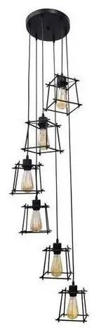 Żyrandol na lince RYGA 6xE27/20W/230V