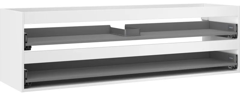 Mexen Box-A korpus szafki podumywalkowej 160 cm, 2 szuflady, biały mat - 91AX0-1600-470-2-01