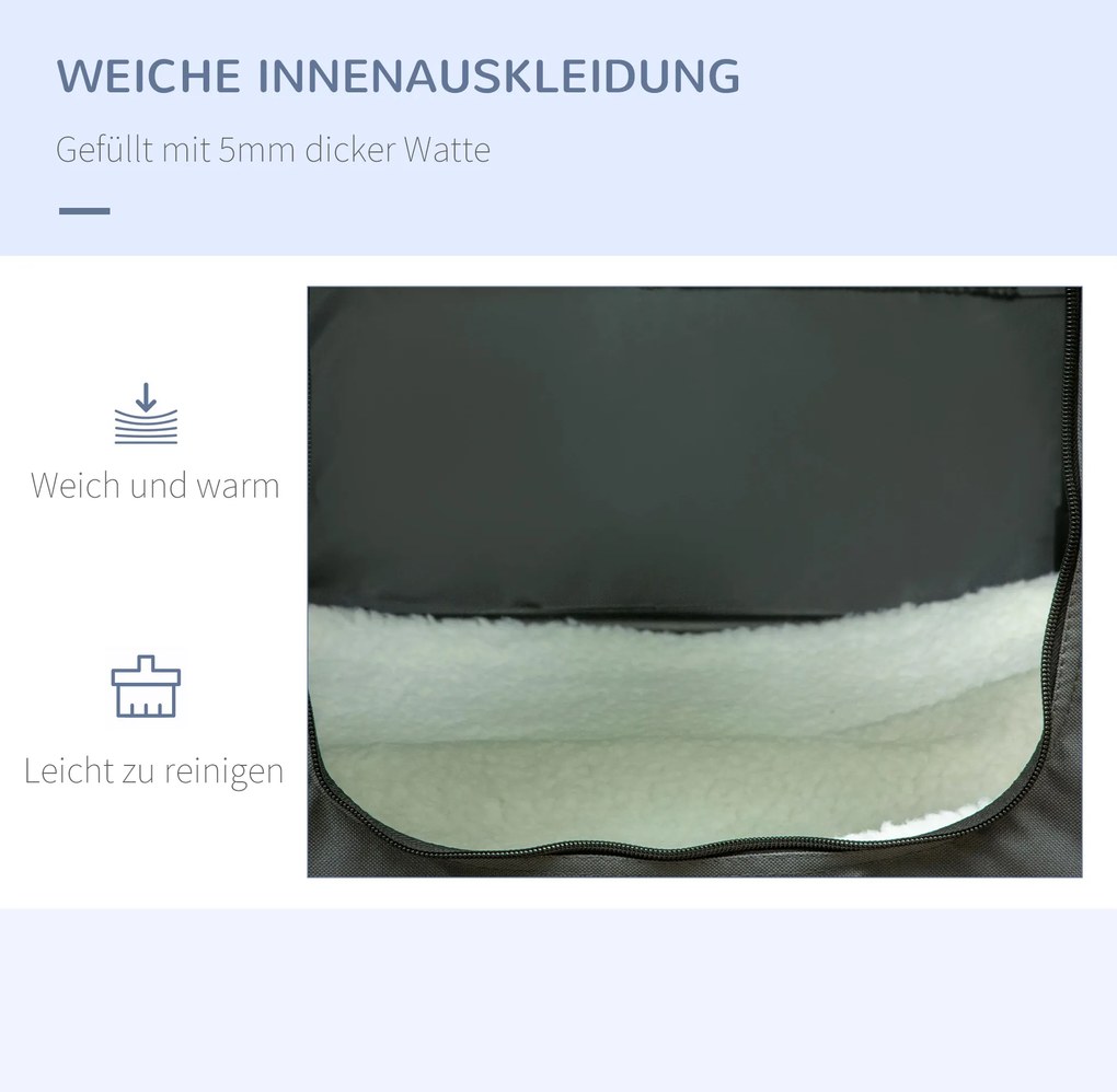 PawHut Skrzynka transportowa dla psa z uchwytami Torba podróżna 60x42x42cm Szara | Aosom PL