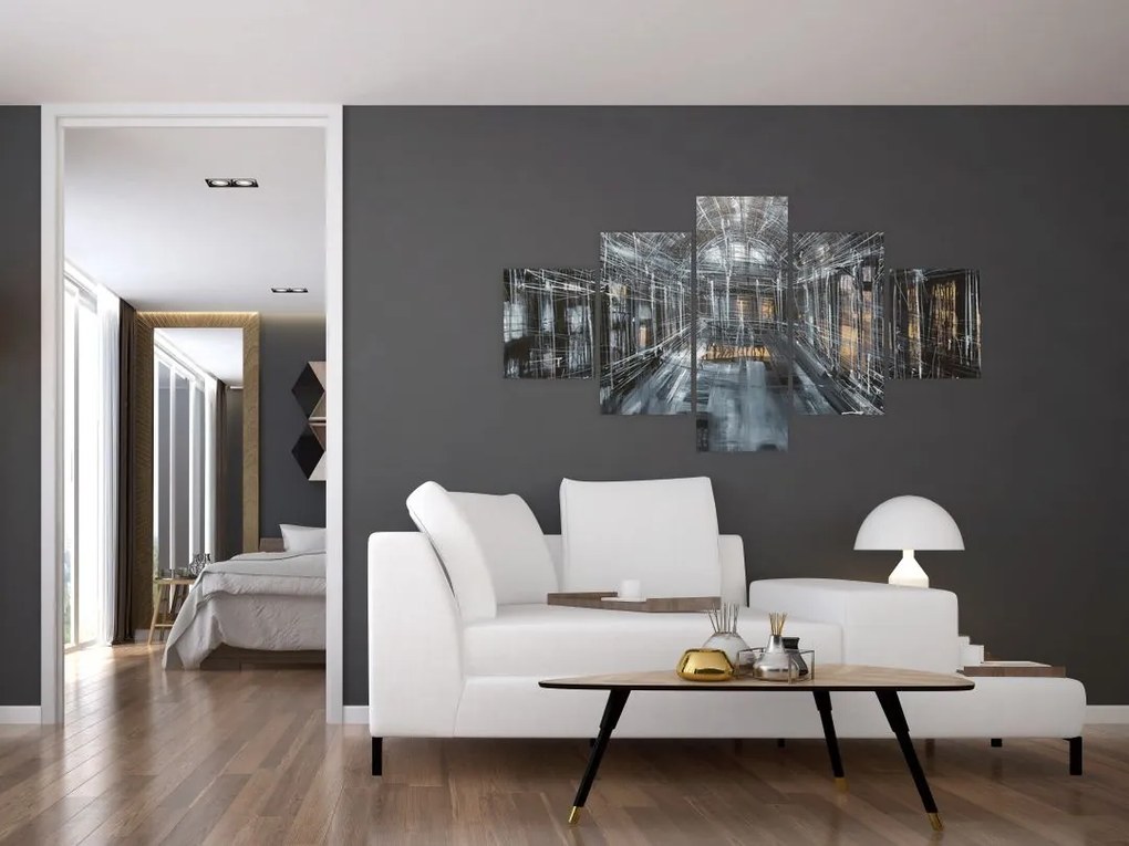 Obraz wnętrza starego budynku (125x70 cm)