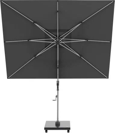 HYPERION 330 x 240 cm – luksusowy, huśtawkowy parasol ogrodowy z bocznym drążkiem : Kolor parasola - Ciemnoszary