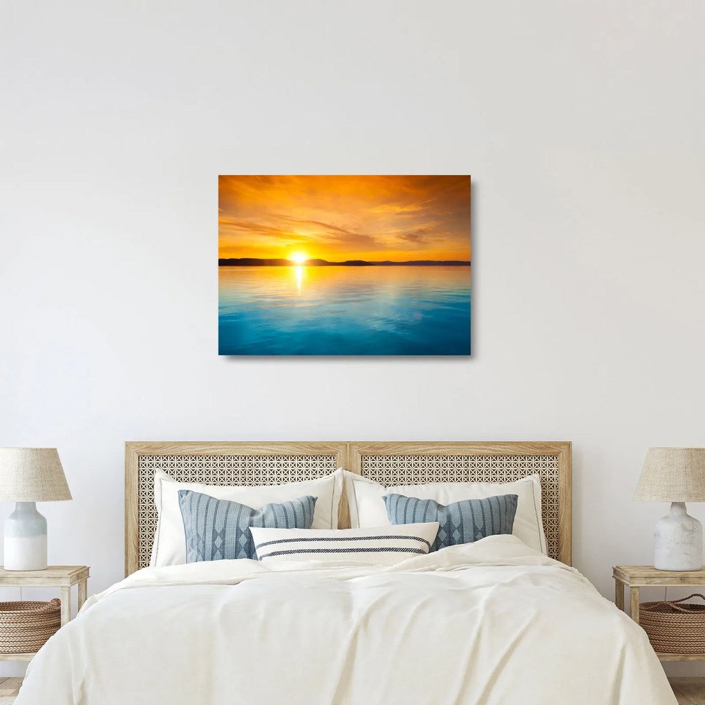 Obraz na szkle wschodu słońca (70x50 cm)