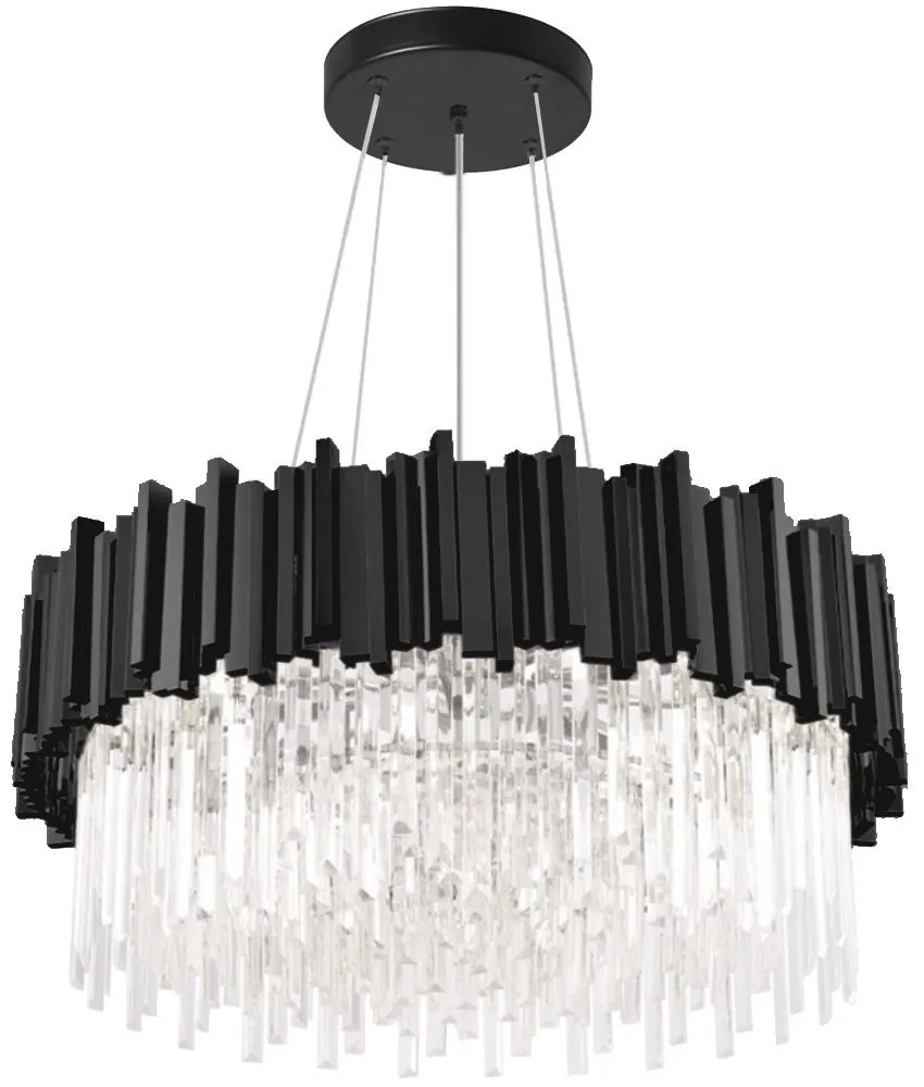 Lampa sufitowa plafon kryształowa APP1481-1C Black matt