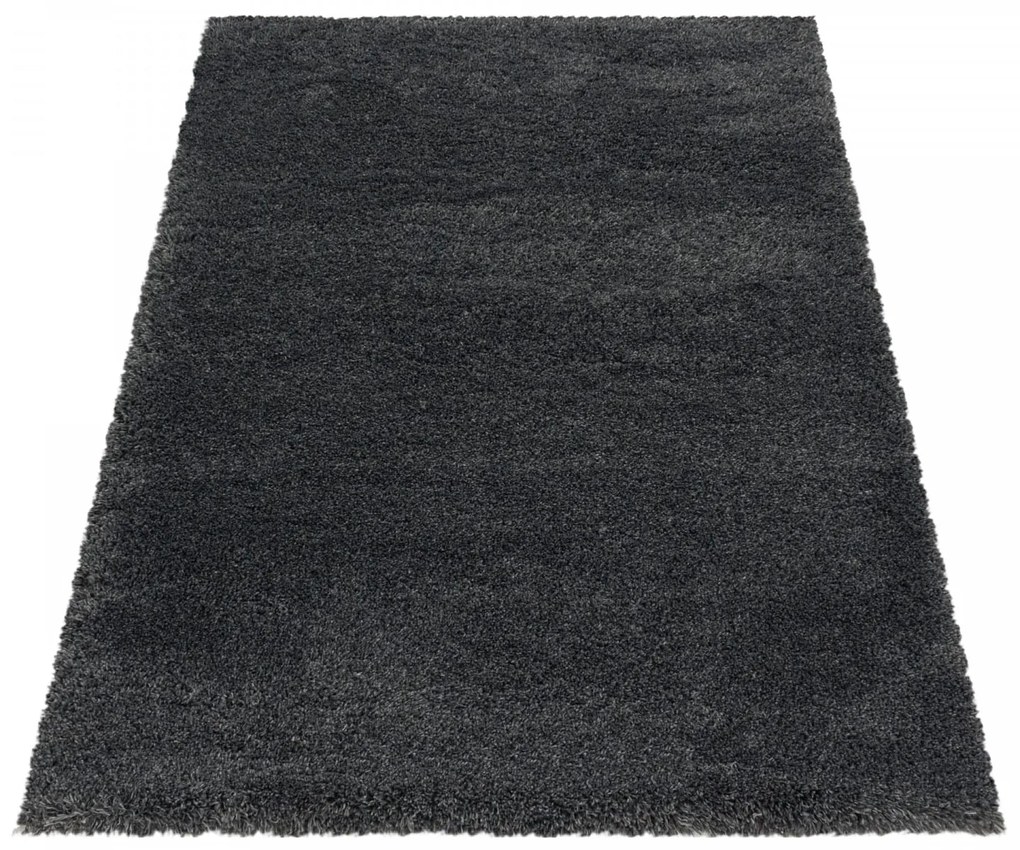 Dywan shaggy Fluffy Super Soft  ciemny szary 140 cm x 200 cm