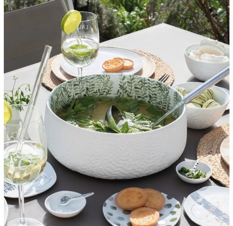 Biała porcelanowa misa ÚPONKY