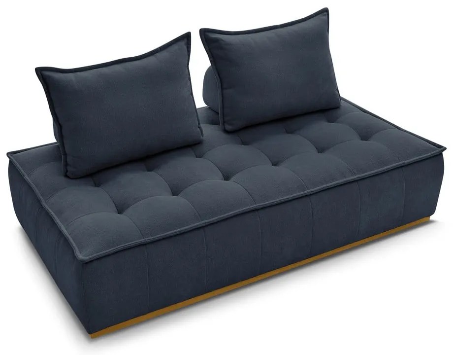 Ciemnoniebieska sofa z tkaniny szenilowej 175 cm Elisa – Bobochic Paris