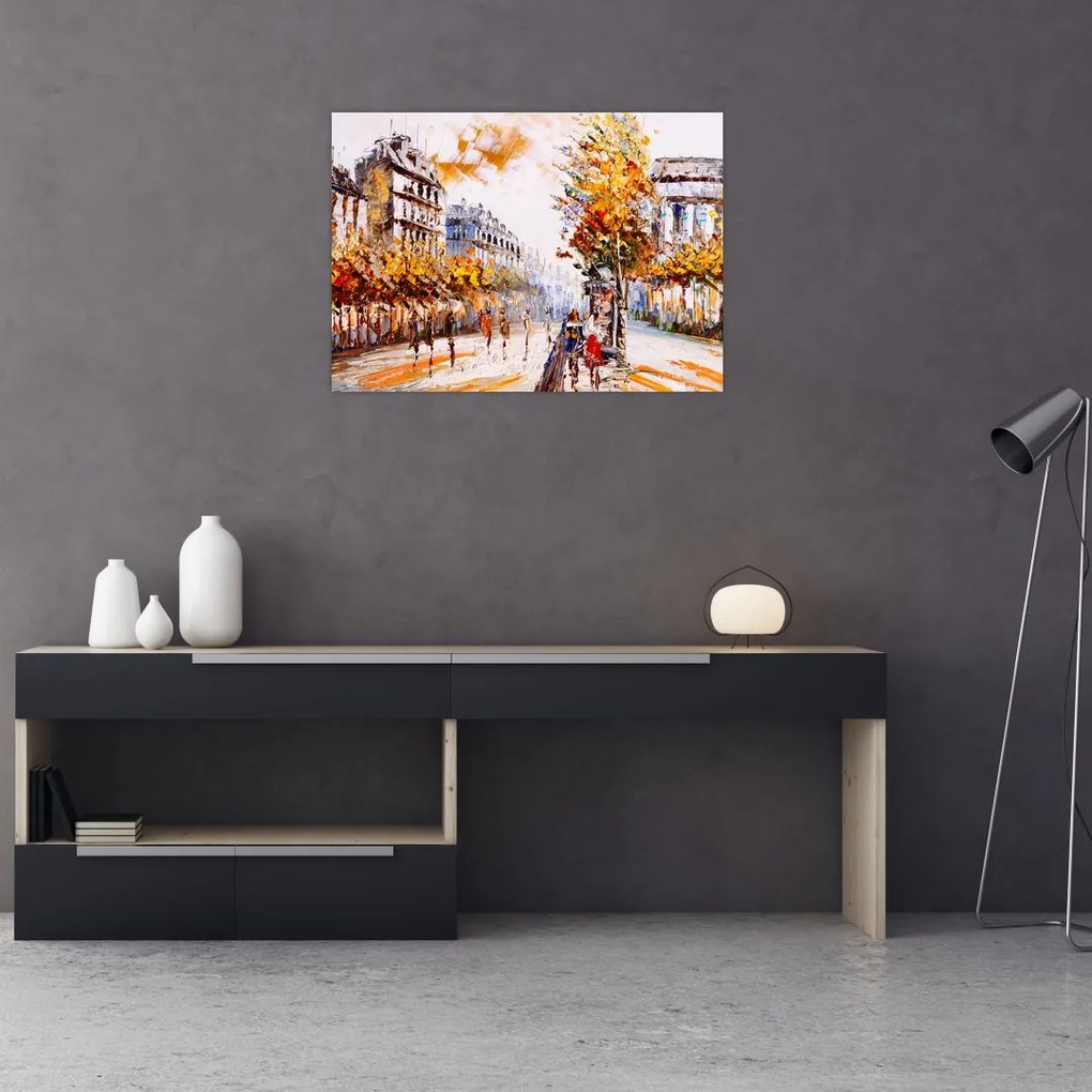 Obraz - Ulica w Paryżu (70x50 cm)