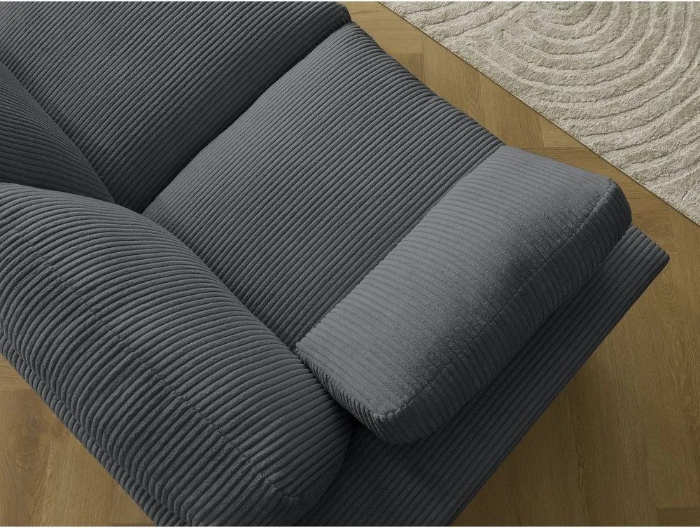 Ciemnoszary sztruksowy narożnik Belair – Bobochic Paris