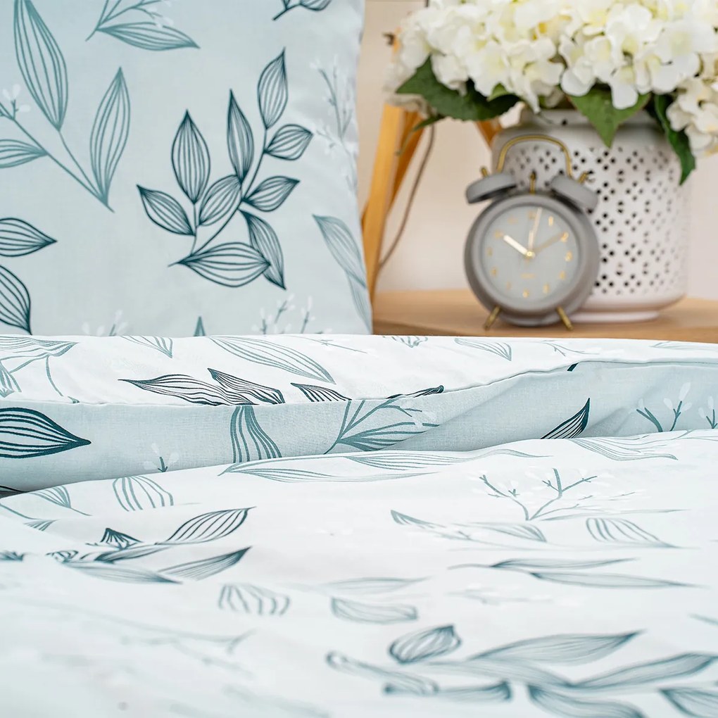 4Home Pościel bawełniana Frosty Leaves, 140 x 200 cm, 70 x 90 cm