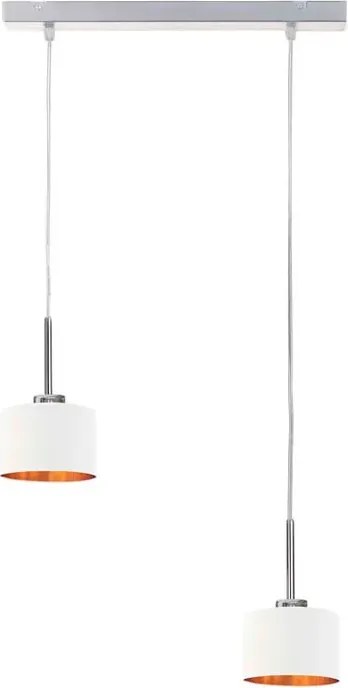 Lampa wisząca z abażurami na chromowanym stelażu - D1-W76