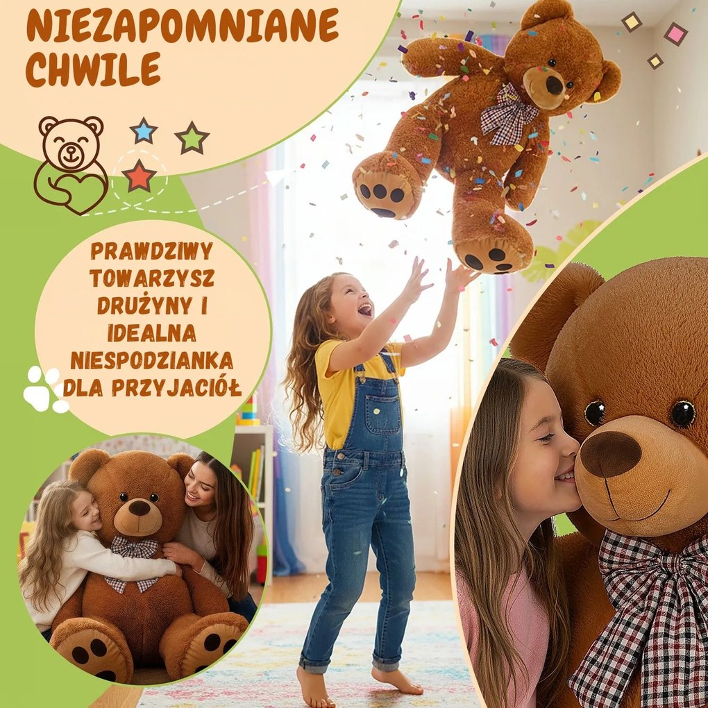 Duży pluszowy miś BENY, 100cm, brązowa Monzana