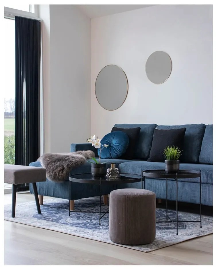 Czarny okrągły stolik ø 70 cm Venezia – House Nordic