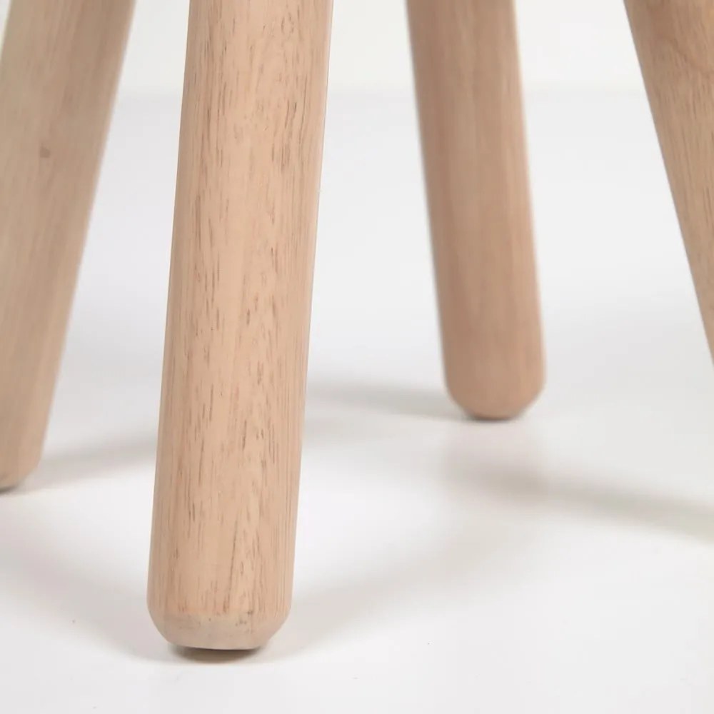 Stołek dziecięcy z drewna kauczukowego Kave Home Dilcia, ø 24 cm