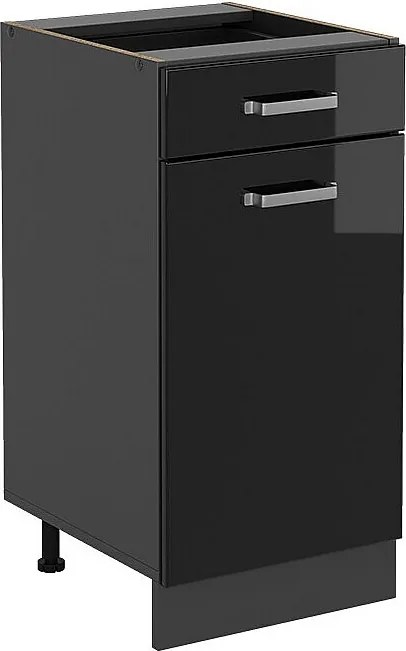 Szafka dolna do kuchni czarny wysoki połysk 40x46x81.6 r-line