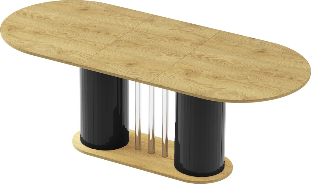 Owalny stół z rozkładanym blatem Cesaro Hubertus dąb