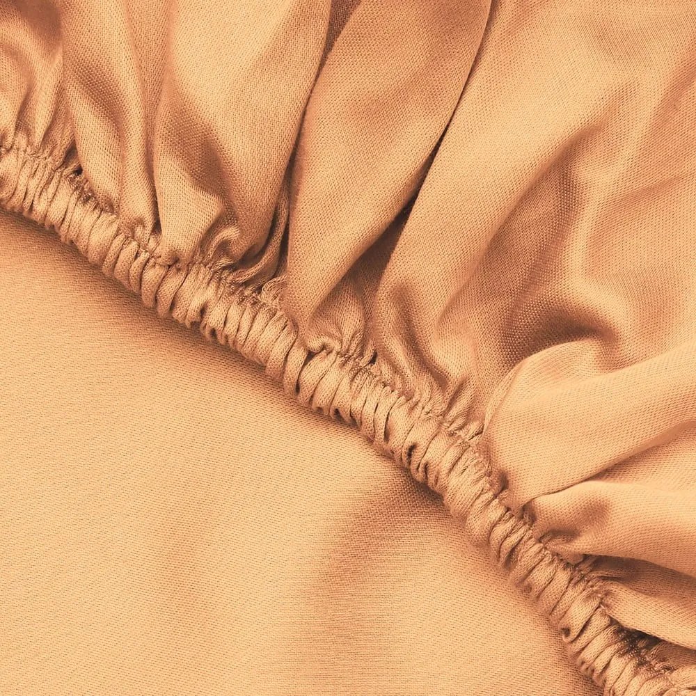 Pomarańczowe bawełniane prześcieradło z gumką 140x200 cm – Mijolnir
