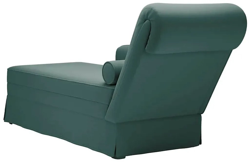 Elegancki zielony szezlong z podłokietnikiem W9-N18