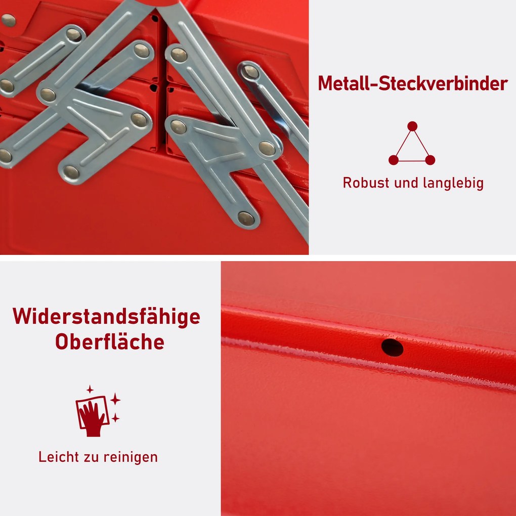 Skrzynka narzędziowa DURHAND skrzynka narzędziowa 5 przegródek stalowych 45 x 22,5 x 34,5 cm