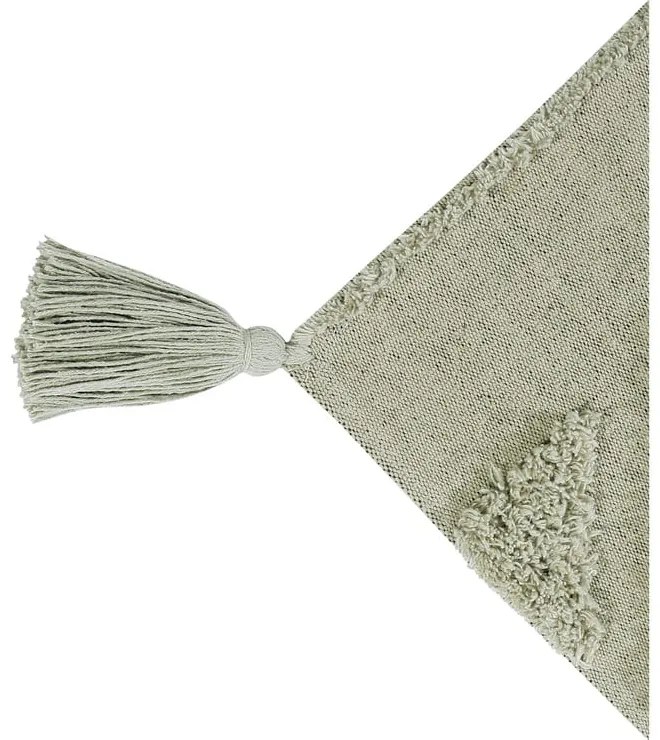 Jasnozielony bawełniany dywan tkany ręcznie odpowiedni do prania 170x240 cm Tribu Olive – Lorena Canals