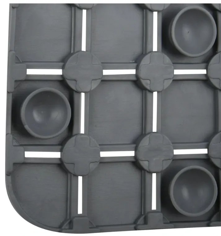 Spirella Antypoślizgowa mata prysznicowa QUADRO Premium, szara, 54 x 54 cm