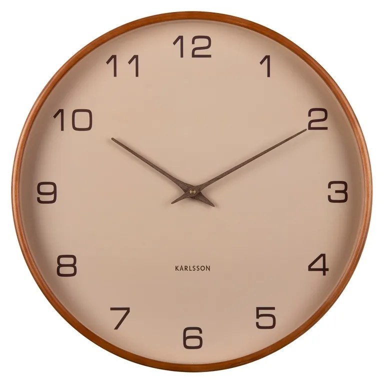 Zegar ścienny Karlsson 5993SB design beżowy, średnica 40 cm