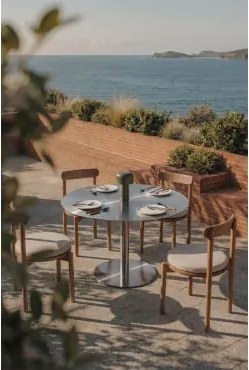 Okrągły Stół Ogrodowy Ze Stali Nierdzewnej Xiren Ø120 Cm - Sklum