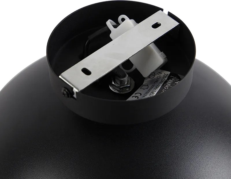 Industrialna lampa sufitowa czarna i złota 28 cm - Magnax