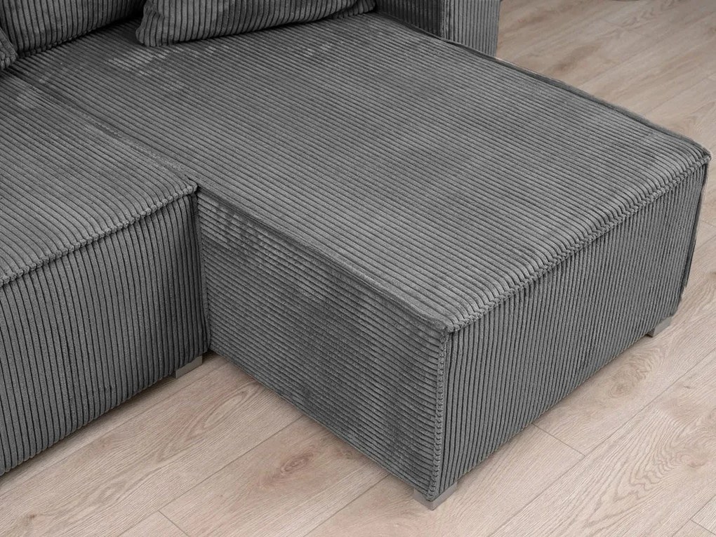 Rozkładana narożna sofa SMART COSARO szara, dwustronna + 2 poduszki GRATIS