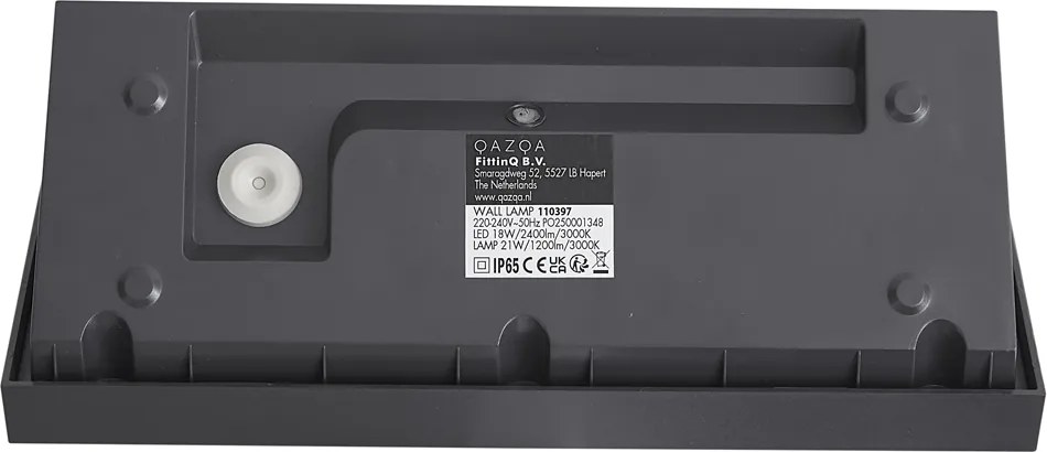 Nowoczesna lampa ścienna zewnętrzna ciemnoszara z LED IP65 - Marek