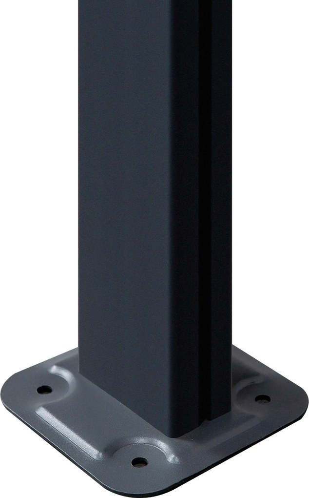 Outsunny Pergola aluminiowa, altana ogrodowa 4,35 x 3,02 m, regulowana wysokość 225-270cm, ochrona przed słońcem, aluminium, PC, szary  | Aosom PL