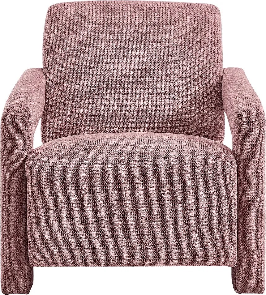 Fotel z czerwonej teksturowanej tkaniny ISPARTA