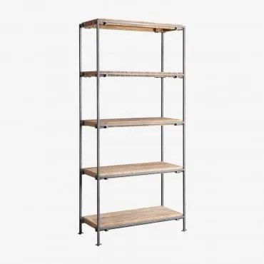 Regał 105x210 Cm Z 5 Półkami Z Drewna Mango Inme Drewno Mango - Sklum