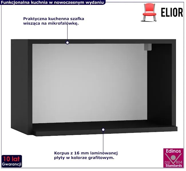 Szafka na kuchenkę mikrofalową grafit P8-G60