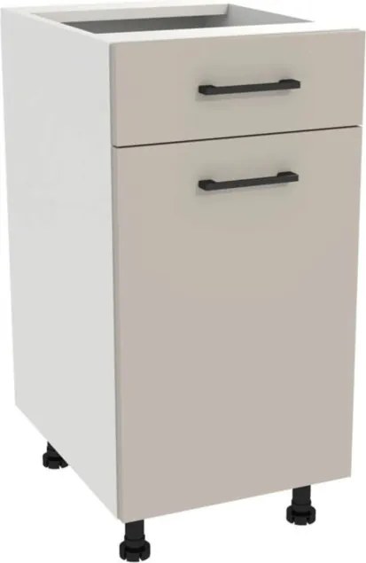 Zestaw Mebli Kuchennych MODERN 170 cm Kaszmir/Biały Ryflowany Nowoczesny