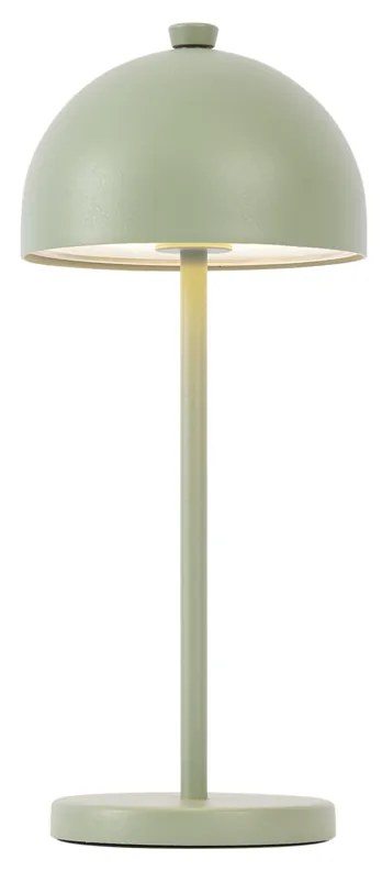 Lampa stołowa zielona z LED IP54, ładowalna ze stacją ładującą - Squirrel