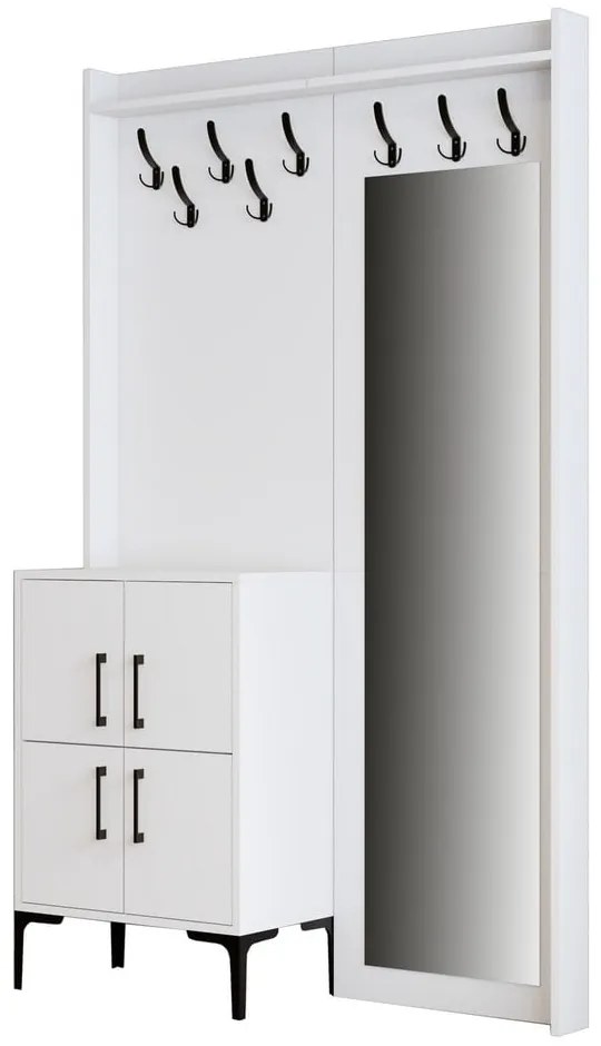 Biały zestaw do przedpokoju Berlin – Kalune Design