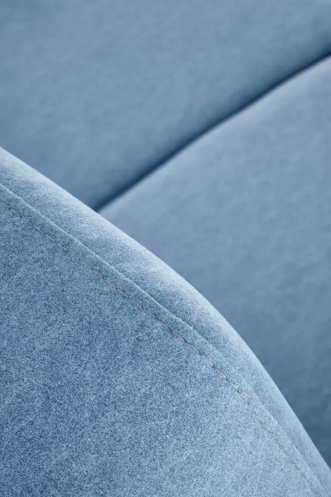 Sofa MILANO 2S niebieska/orzech dwuosobowa HALMAR