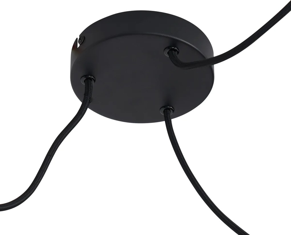 Lampa wisząca Japandi brązowa 50 cm 3-źródła światła - Plu