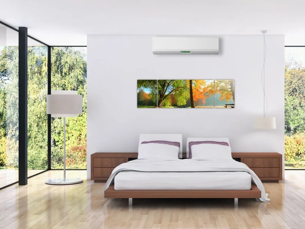 Obraz - Spokojny jesienny krajobraz (170x50 cm)