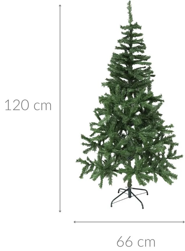 Sztuczna choinka na metalowym stojaku, 120 cm