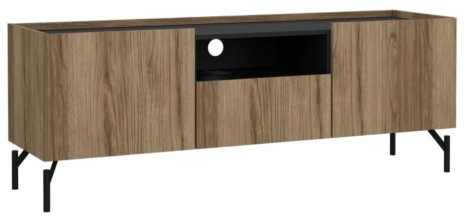 Brązowa szafka pod TV w dekorze dębu 147x54x41 cm Bergen – Tvilum