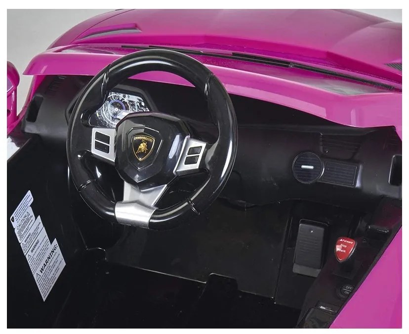 Feber lamborghini aventador pink samochód elektryczny 6v 3+