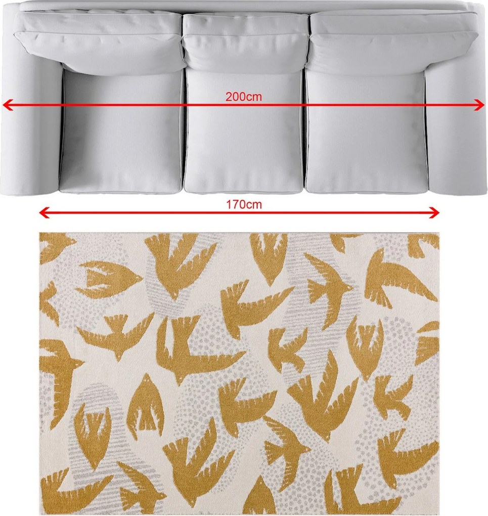 Dywan Yellow Birds 120x170cm