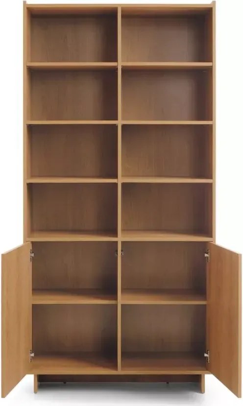 Regał słupek Vabres dąb karmel 98cm salon biuro skandynawski nowoczesny push to open